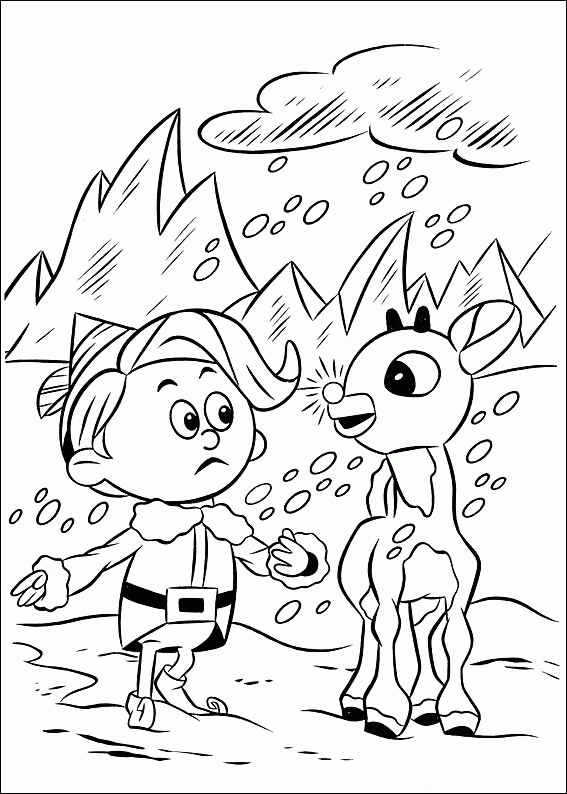 90 Rudolph Coloring Pages for Kids Printable 21