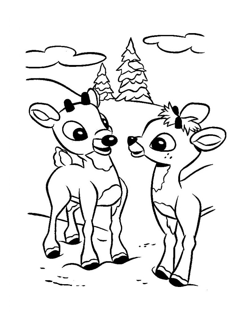 90 Rudolph Coloring Pages for Kids Printable 23