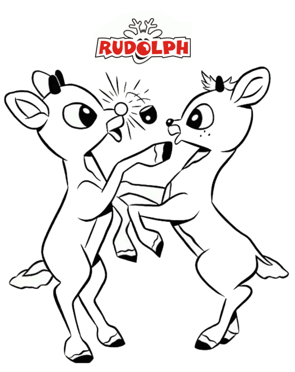 90 Rudolph Coloring Pages for Kids Printable 25