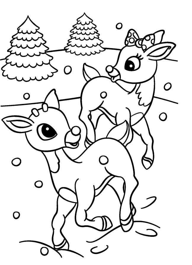 90 Rudolph Coloring Pages for Kids Printable 26