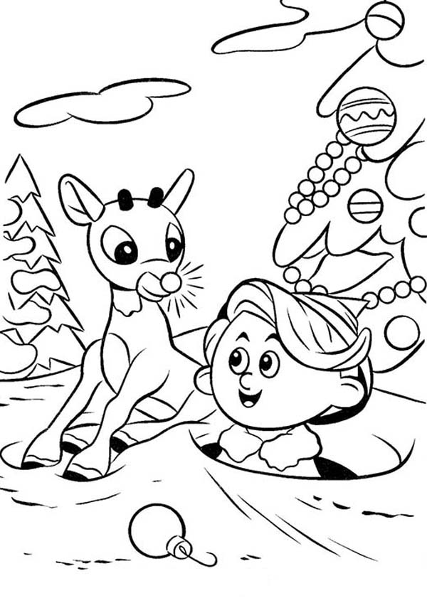 90 Rudolph Coloring Pages for Kids Printable 27