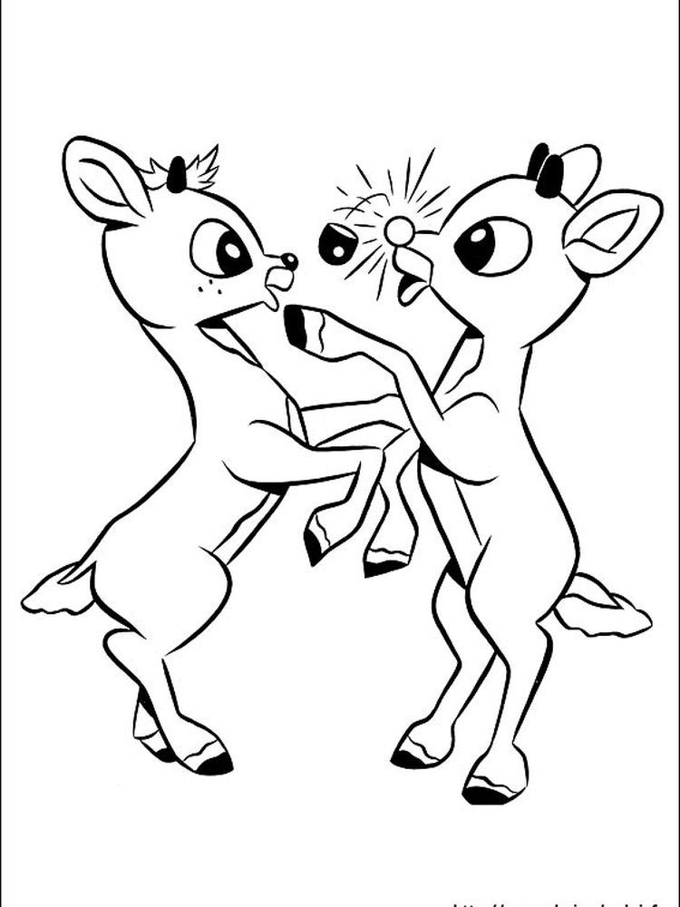 90 Rudolph Coloring Pages for Kids Printable 3