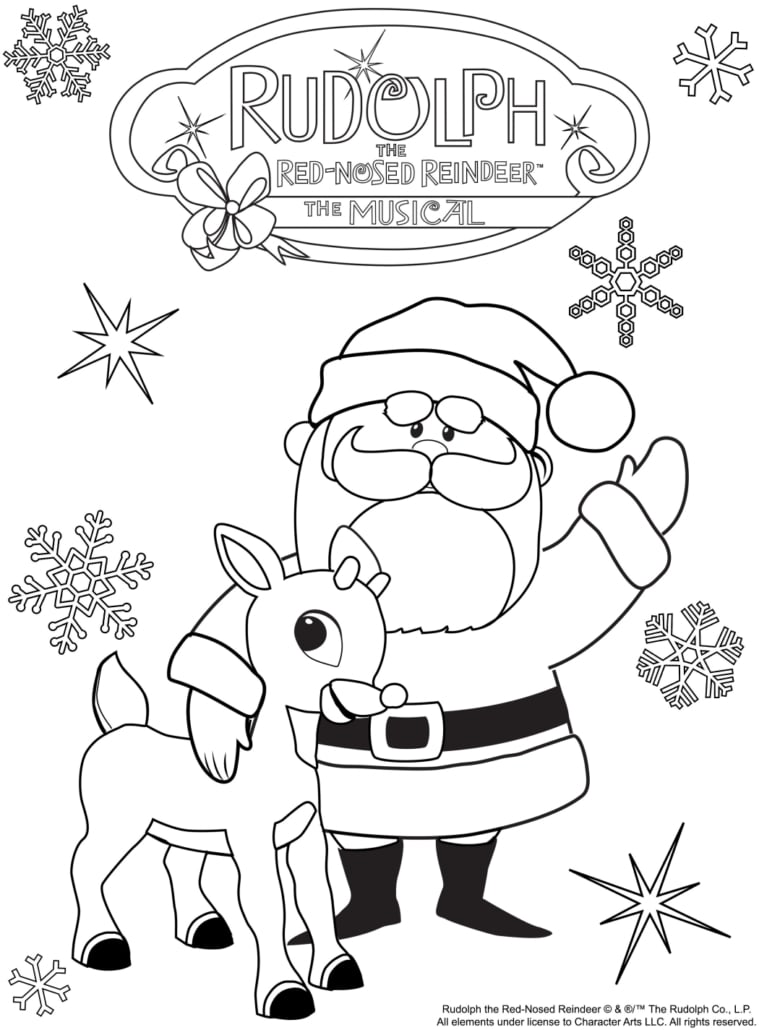 90 Rudolph Coloring Pages for Kids Printable 39