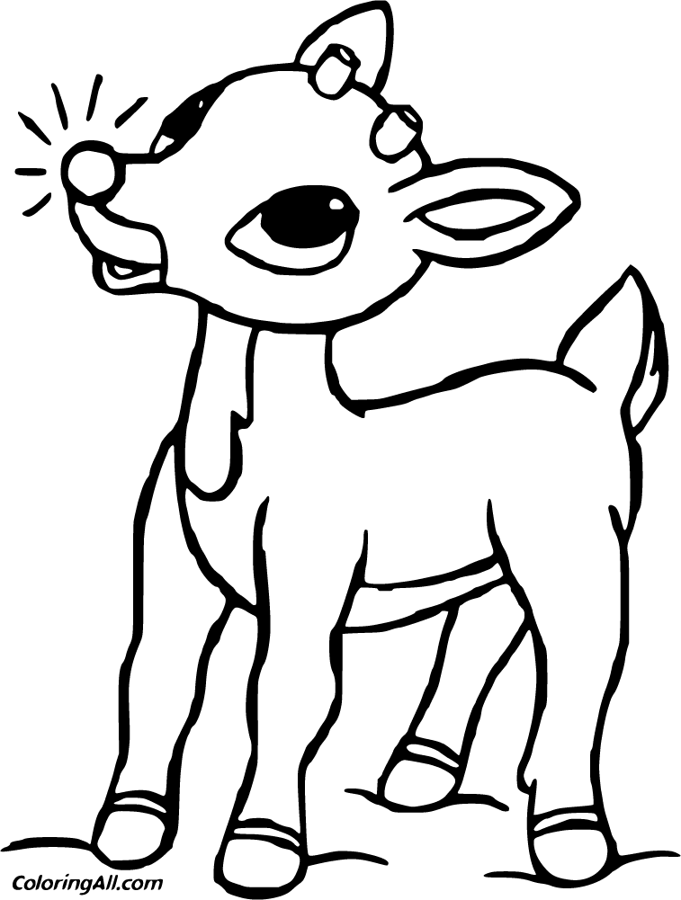 90 Rudolph Coloring Pages for Kids Printable 42