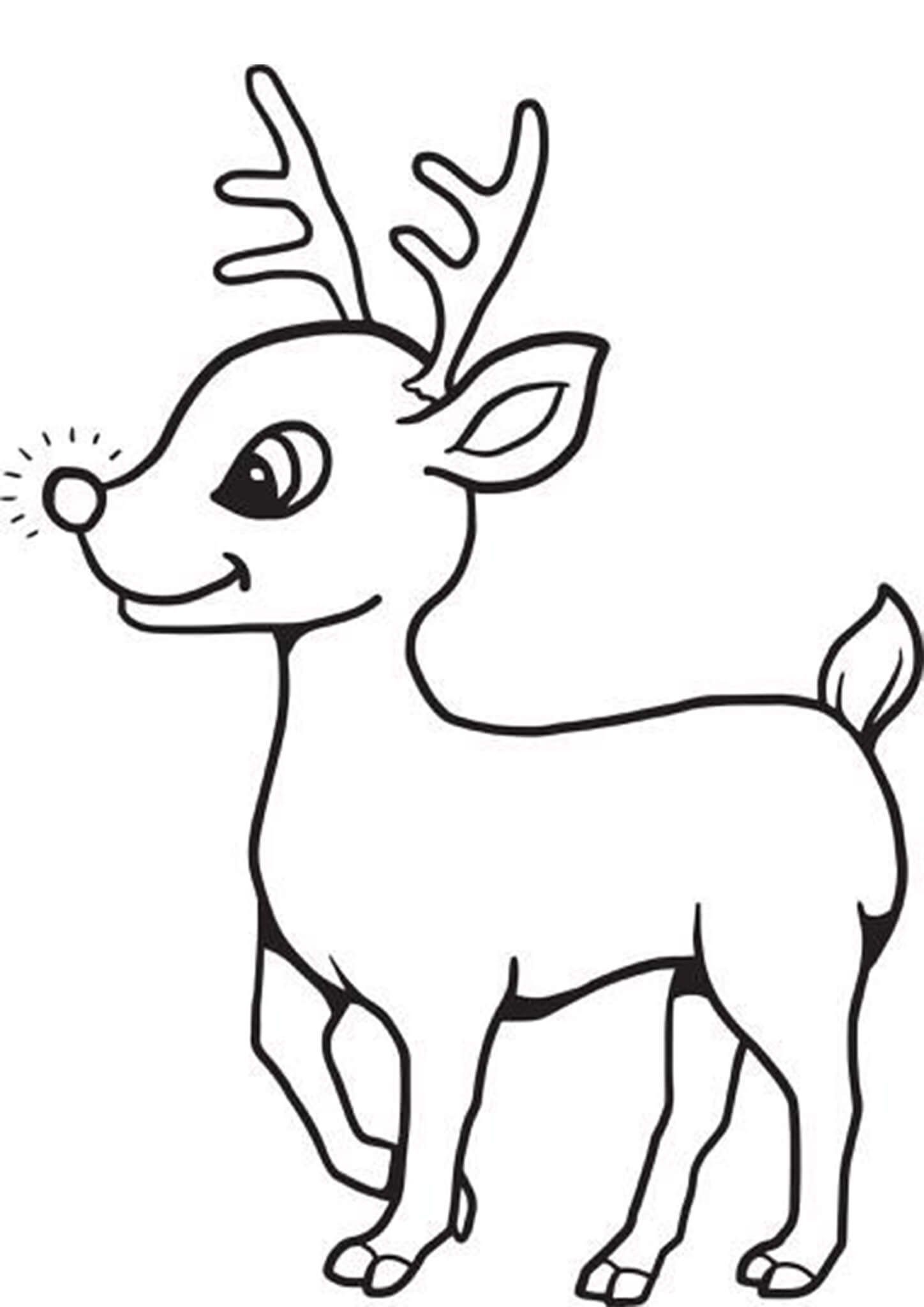 90 Rudolph Coloring Pages for Kids Printable 43