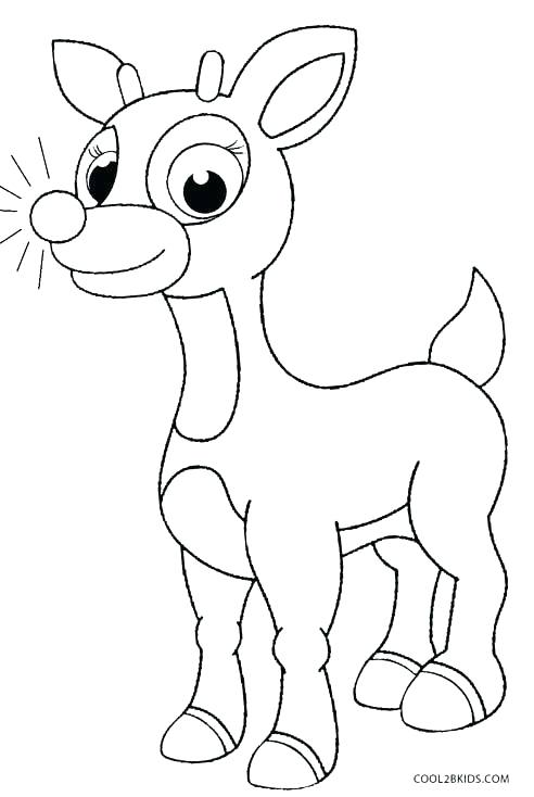 90 Rudolph Coloring Pages for Kids Printable 44