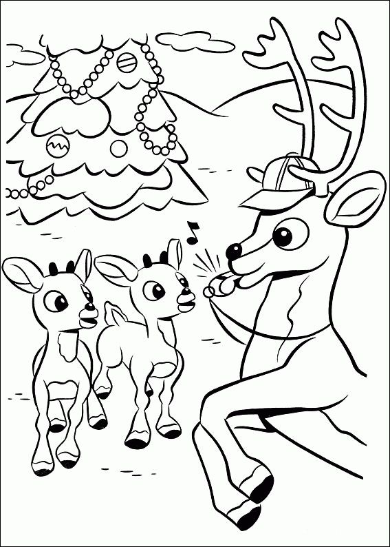 90 Rudolph Coloring Pages for Kids Printable 48