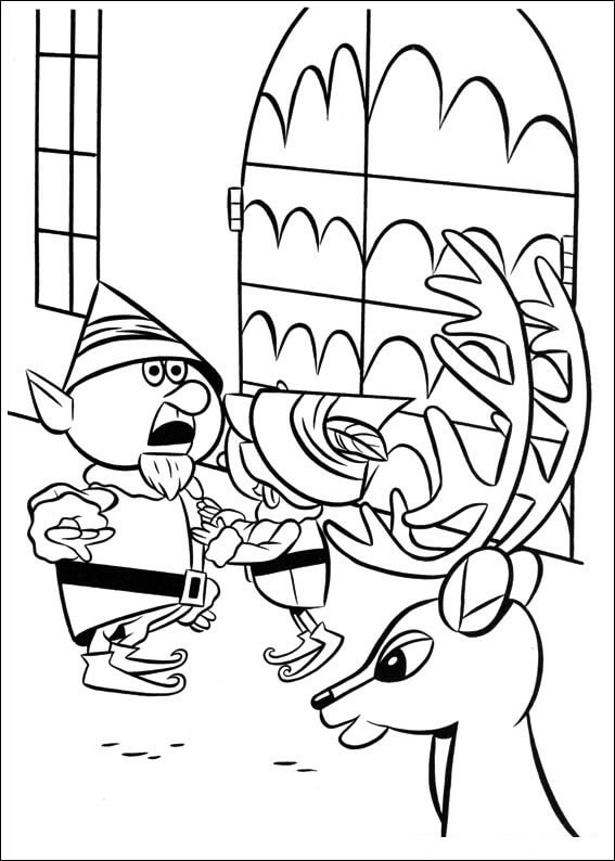 90 Rudolph Coloring Pages for Kids Printable 49