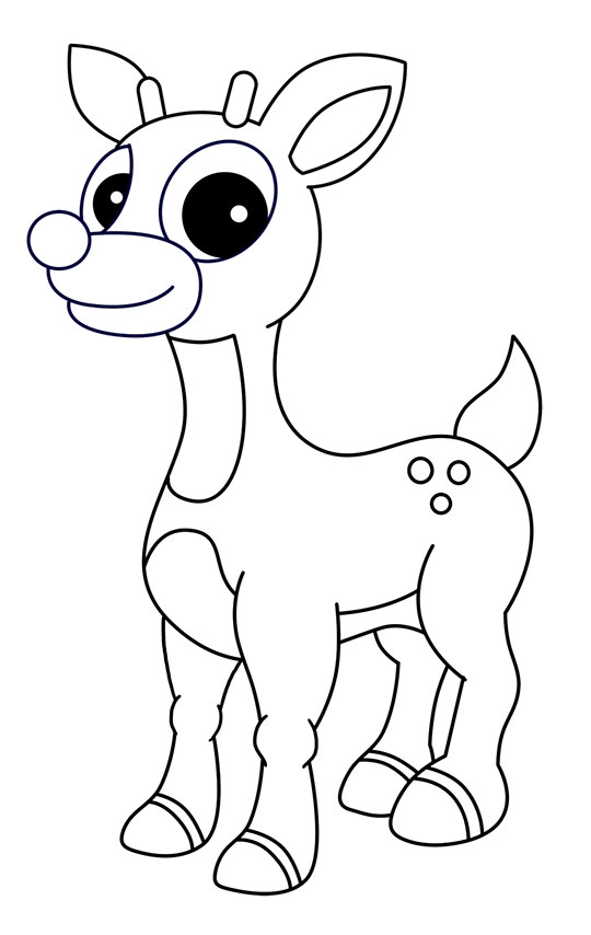 90 Rudolph Coloring Pages for Kids Printable 5