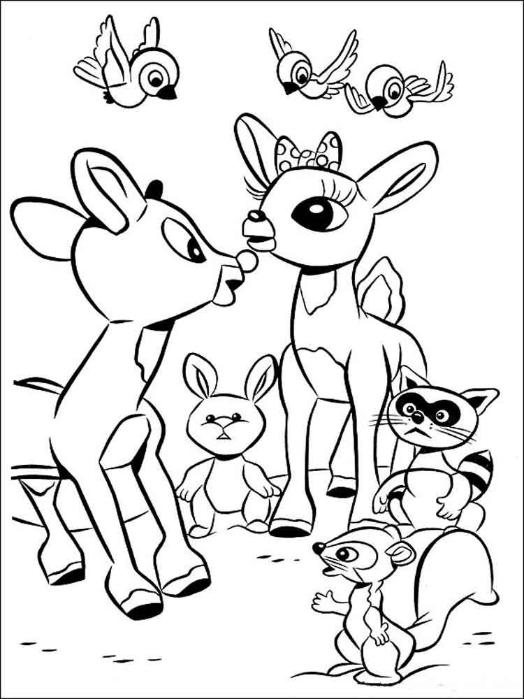 90 Rudolph Coloring Pages for Kids Printable 53