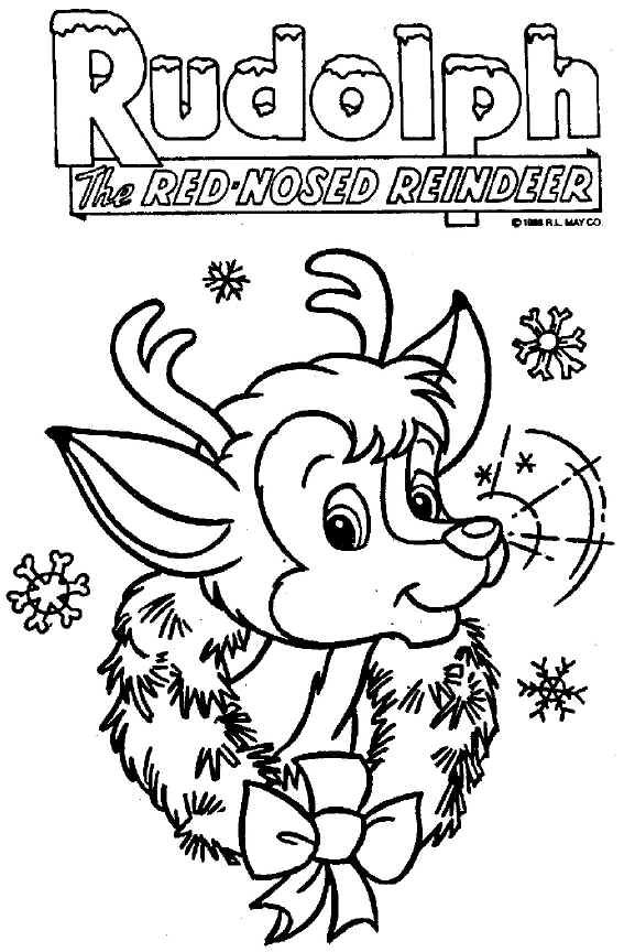 90 Rudolph Coloring Pages for Kids Printable 54