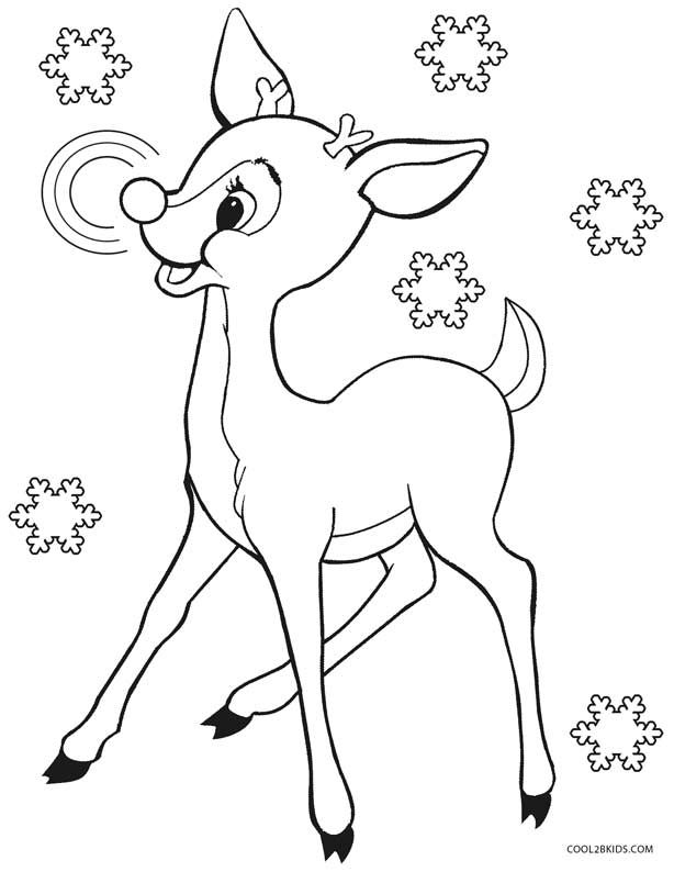 90 Rudolph Coloring Pages for Kids Printable 55