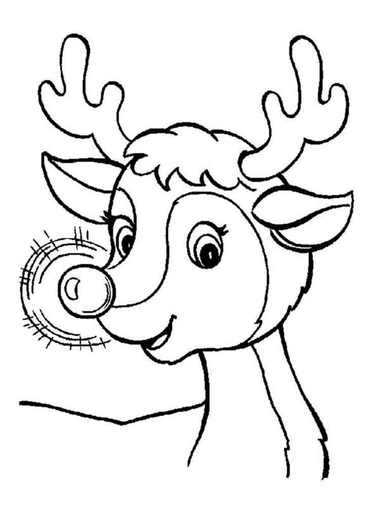 90 Rudolph Coloring Pages for Kids Printable 61