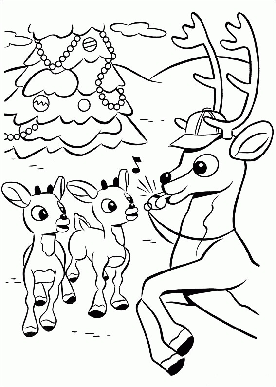 90 Rudolph Coloring Pages for Kids Printable 62