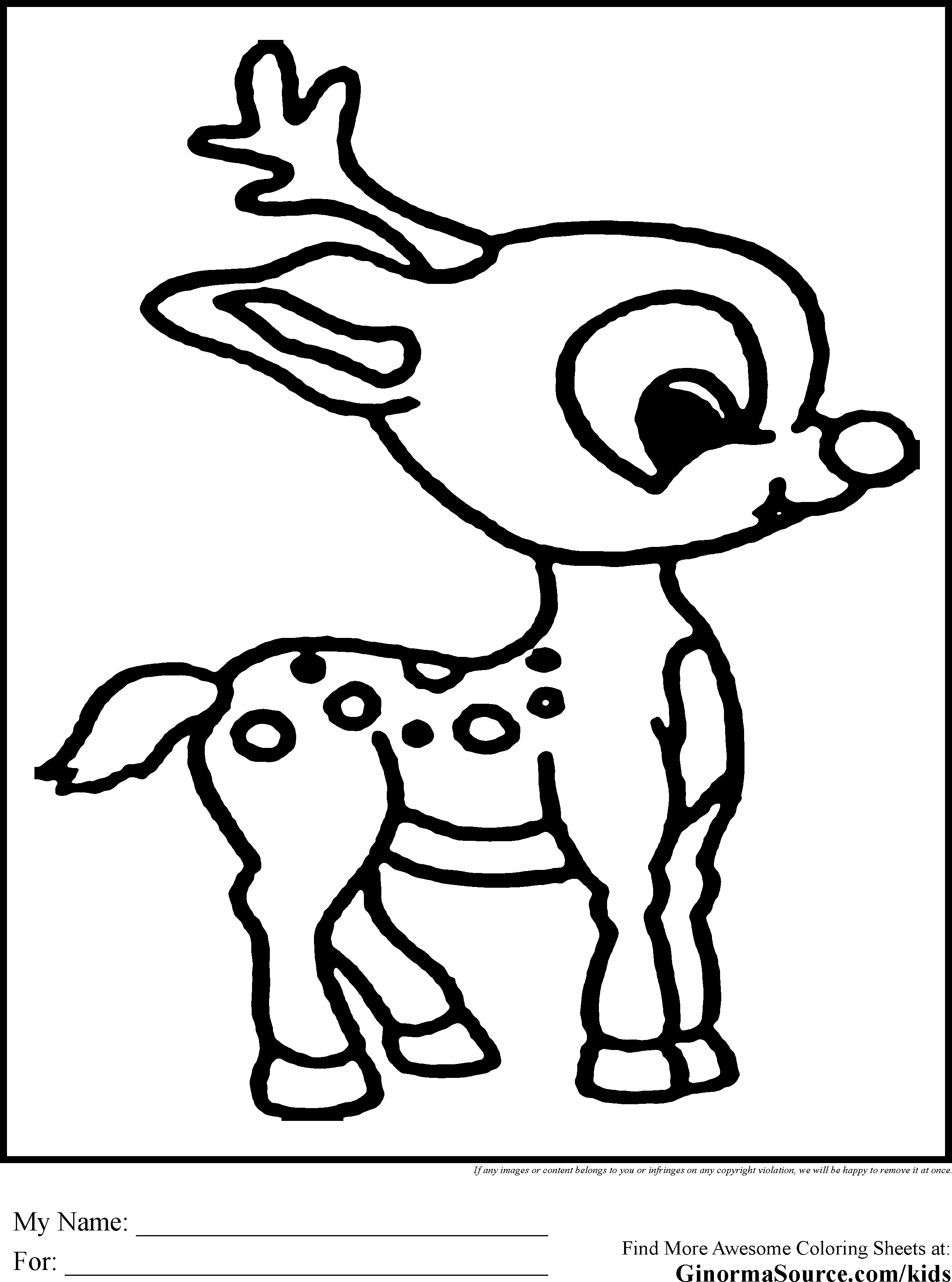 90 Rudolph Coloring Pages for Kids Printable 63