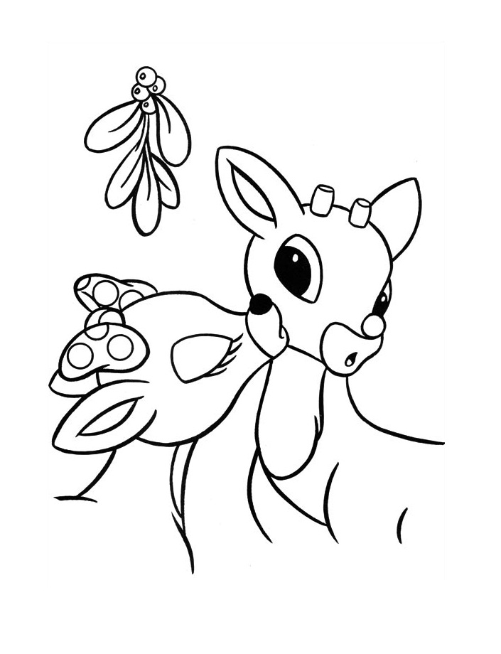 90 Rudolph Coloring Pages for Kids Printable 64