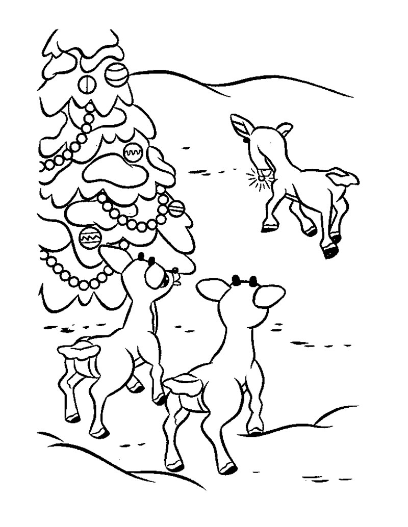 90 Rudolph Coloring Pages for Kids Printable 68