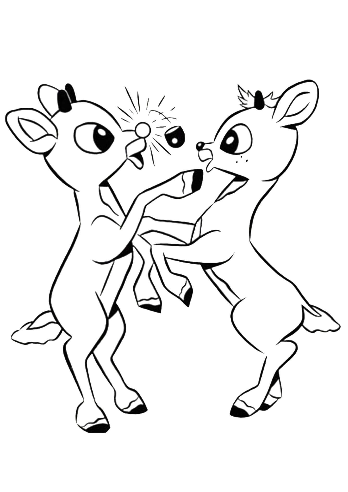 90 Rudolph Coloring Pages for Kids Printable 71