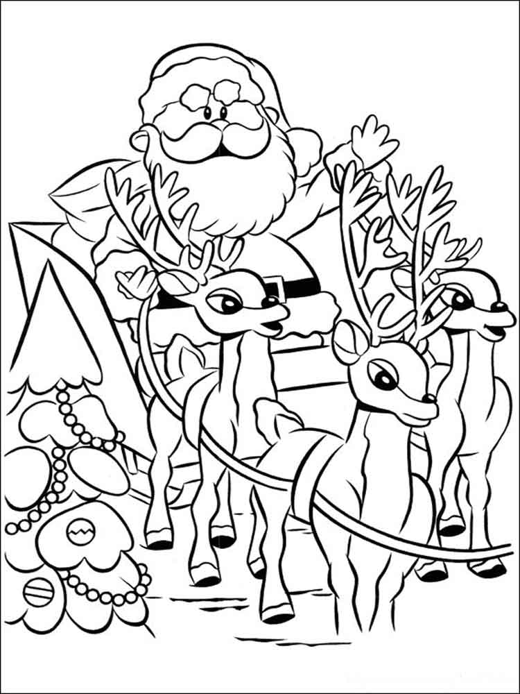 90 Rudolph Coloring Pages for Kids Printable 72