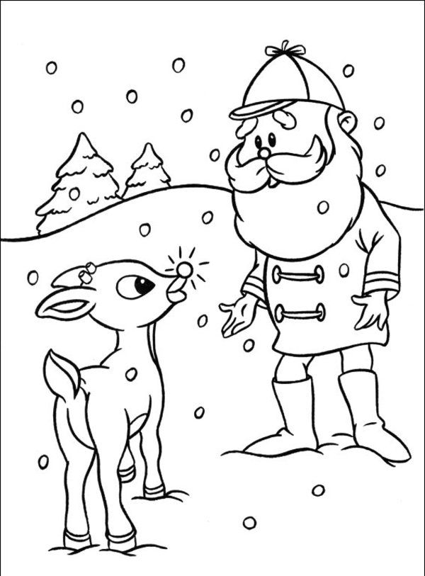 90 Rudolph Coloring Pages for Kids Printable 75