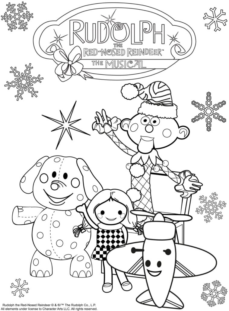 90 Rudolph Coloring Pages for Kids Printable 77