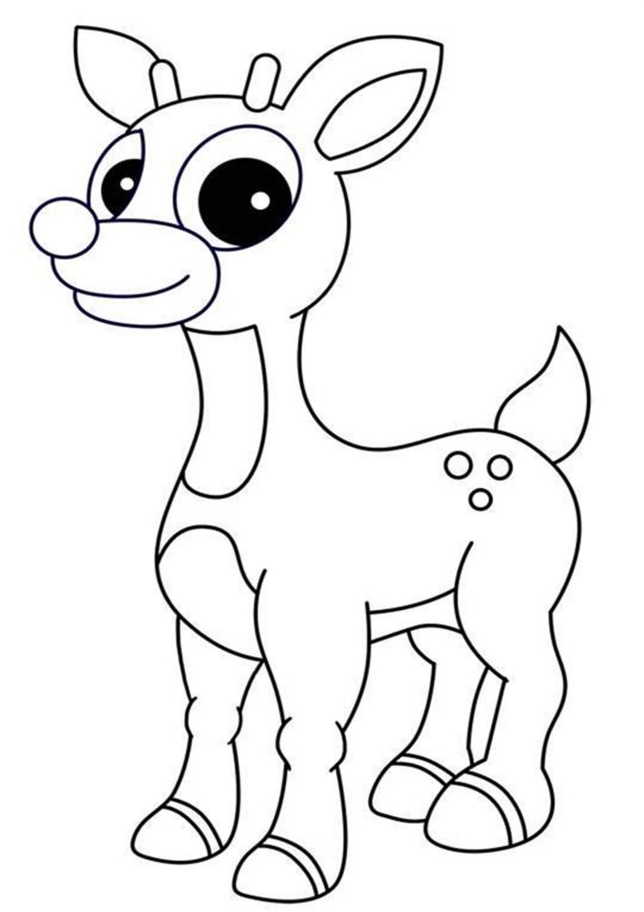 90 Rudolph Coloring Pages for Kids Printable 81