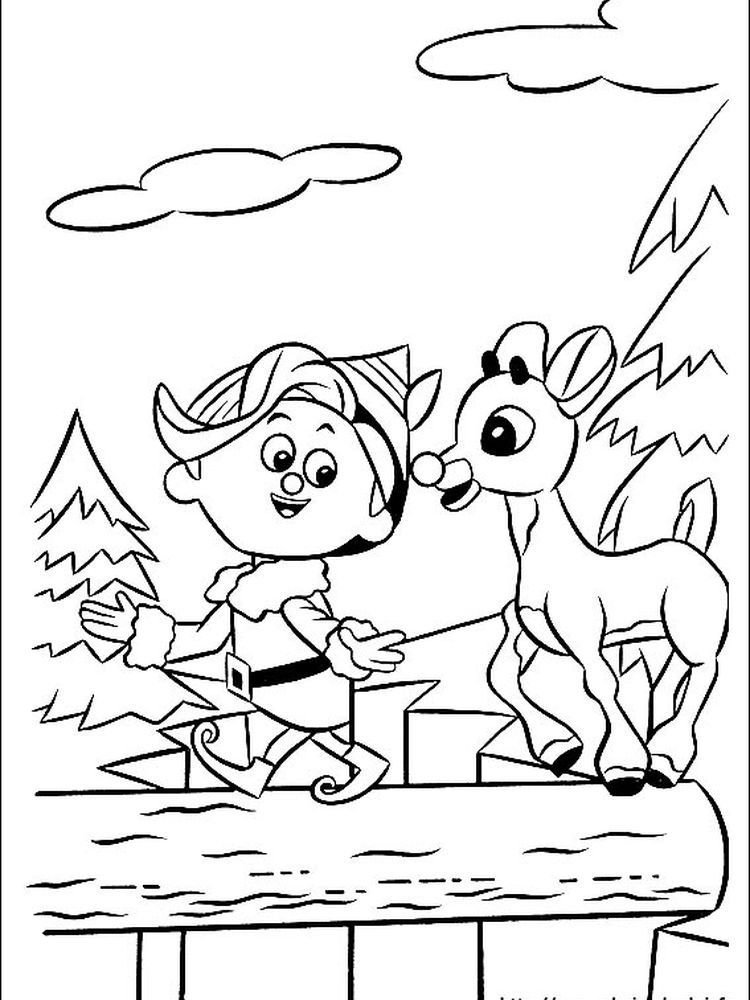 90 Rudolph Coloring Pages for Kids Printable 83