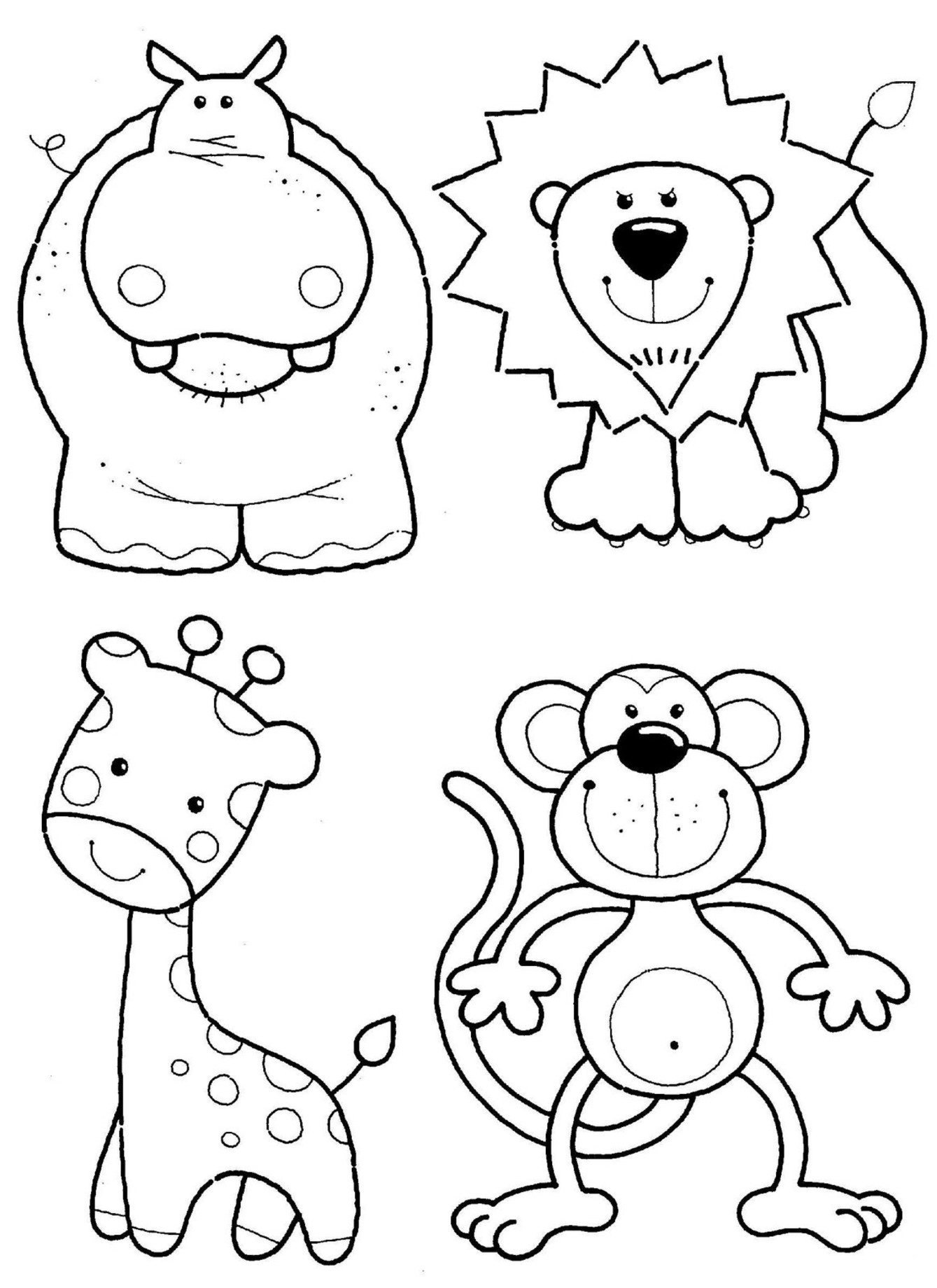 91 Wild Animal Coloring Pages Printable 1