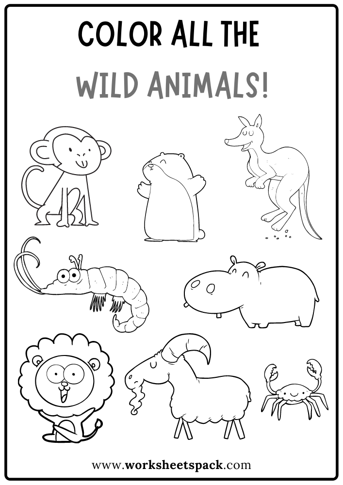 91 Wild Animal Coloring Pages Printable 15