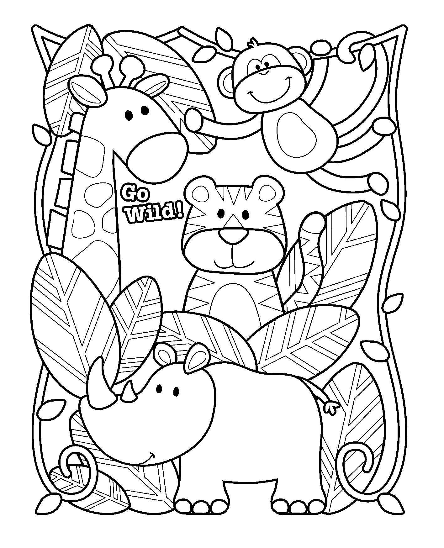 91 Wild Animal Coloring Pages Printable 2