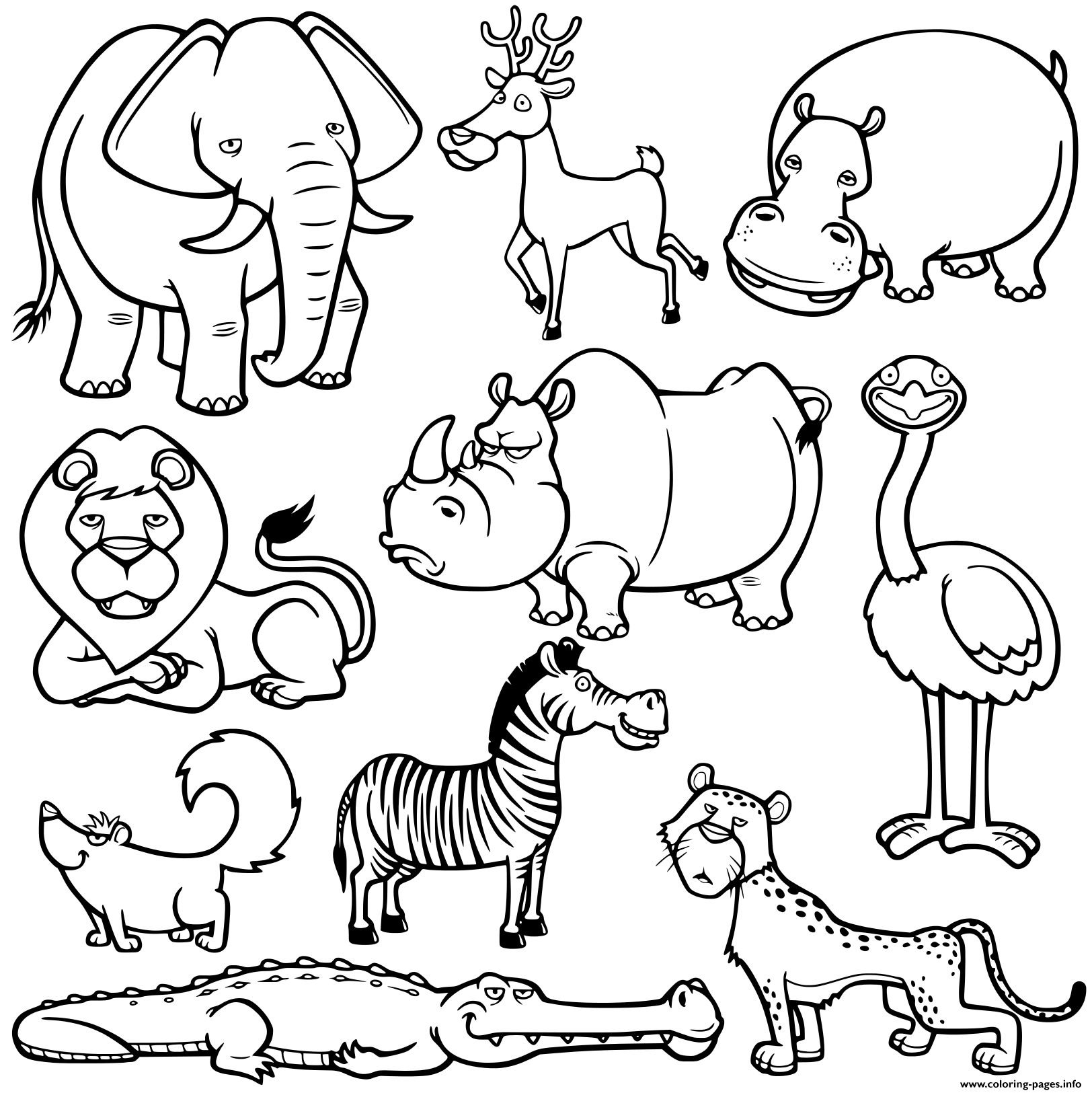 91 Wild Animal Coloring Pages Printable 22