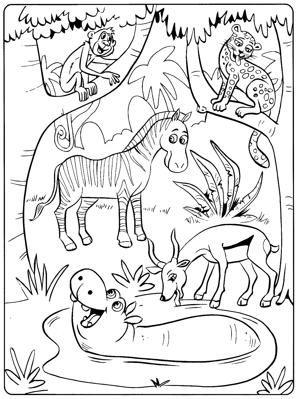 91 Wild Animal Coloring Pages Printable 3