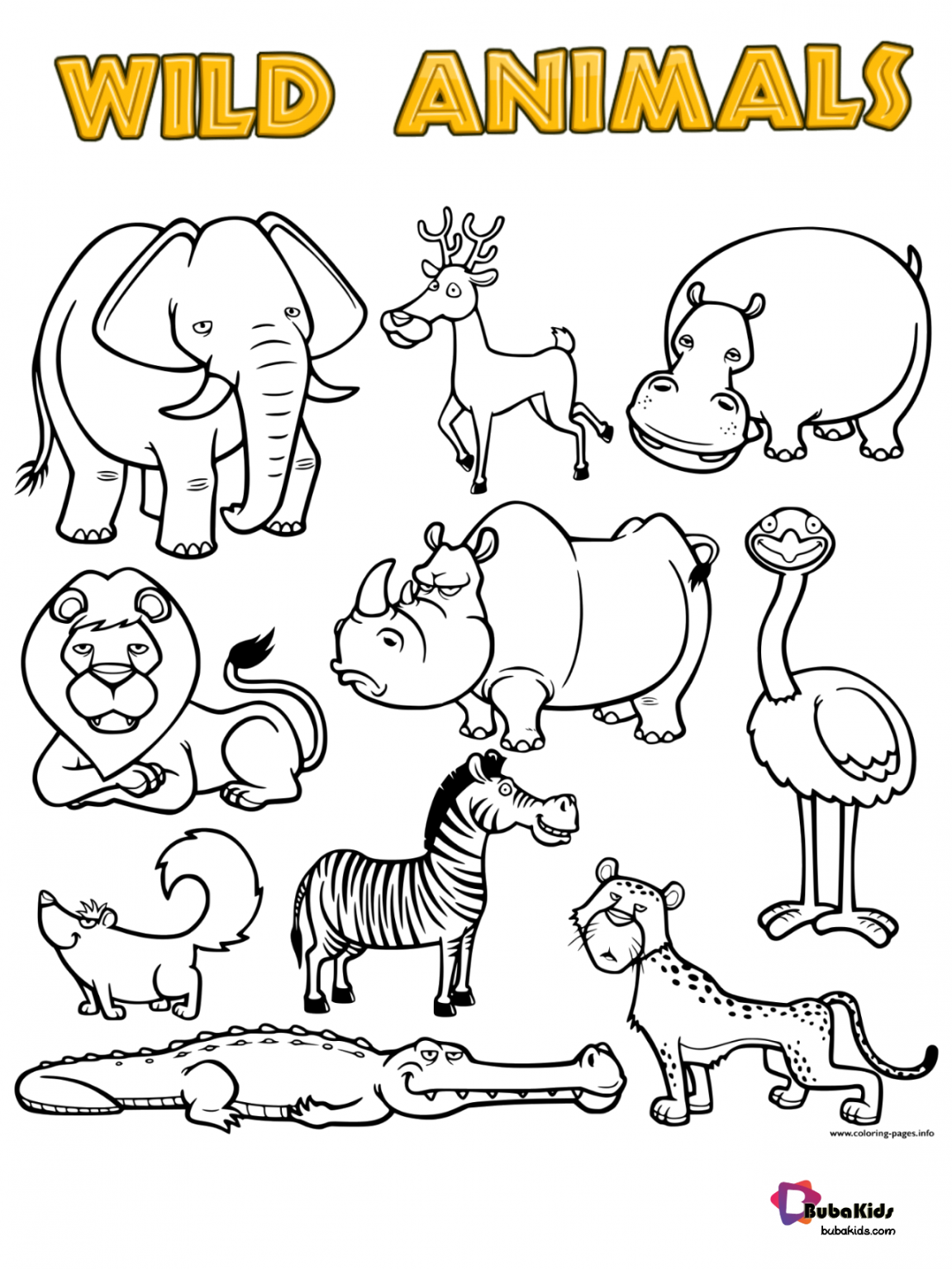 91 Wild Animal Coloring Pages Printable 47