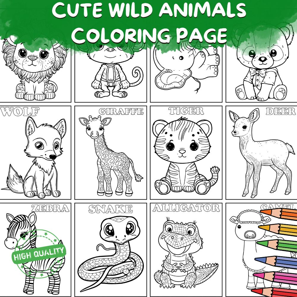 91 Wild Animal Coloring Pages Printable 67