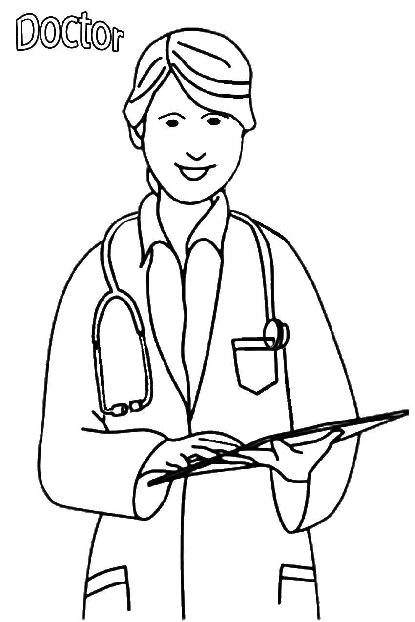 92 Doctor Coloring Pages Printable 3