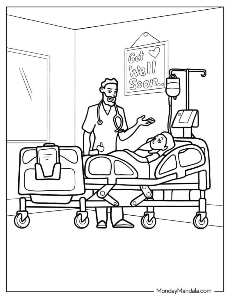 92 Doctor Coloring Pages Printable 61