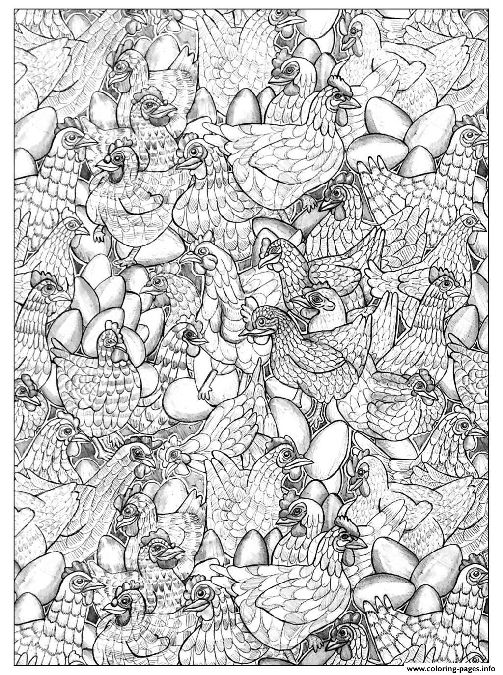 113 Chicken Coloring Pages Free Printable 12