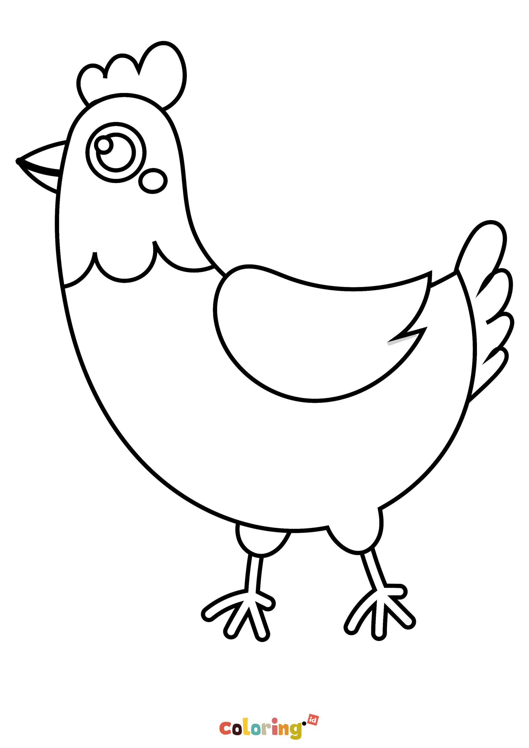 113 Chicken Coloring Pages Free Printable 18