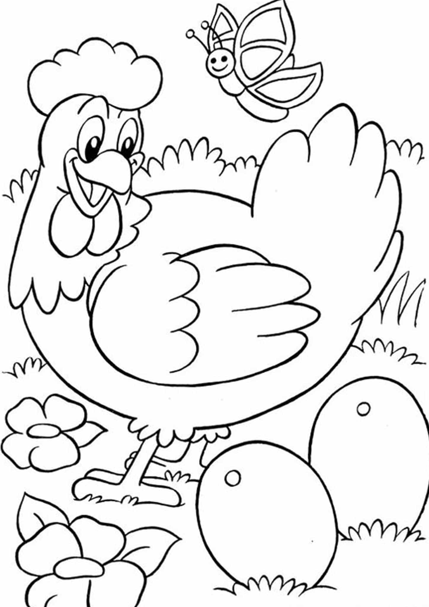 113 Chicken Coloring Pages Free Printable 30