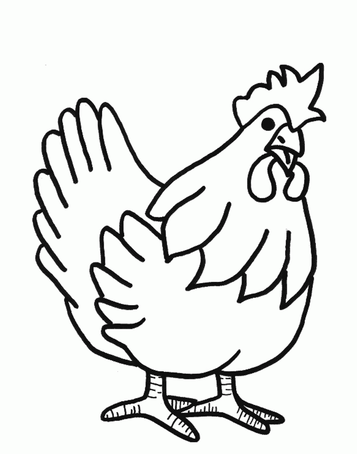 113 Chicken Coloring Pages Free Printable 32