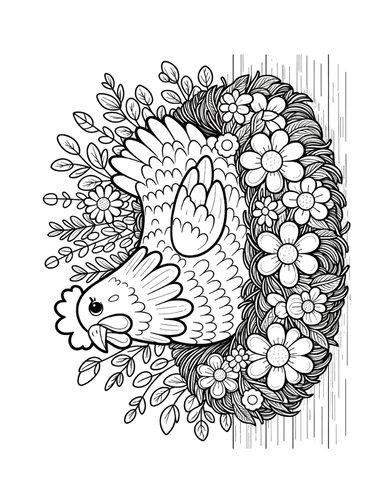 113 Chicken Coloring Pages Free Printable 39