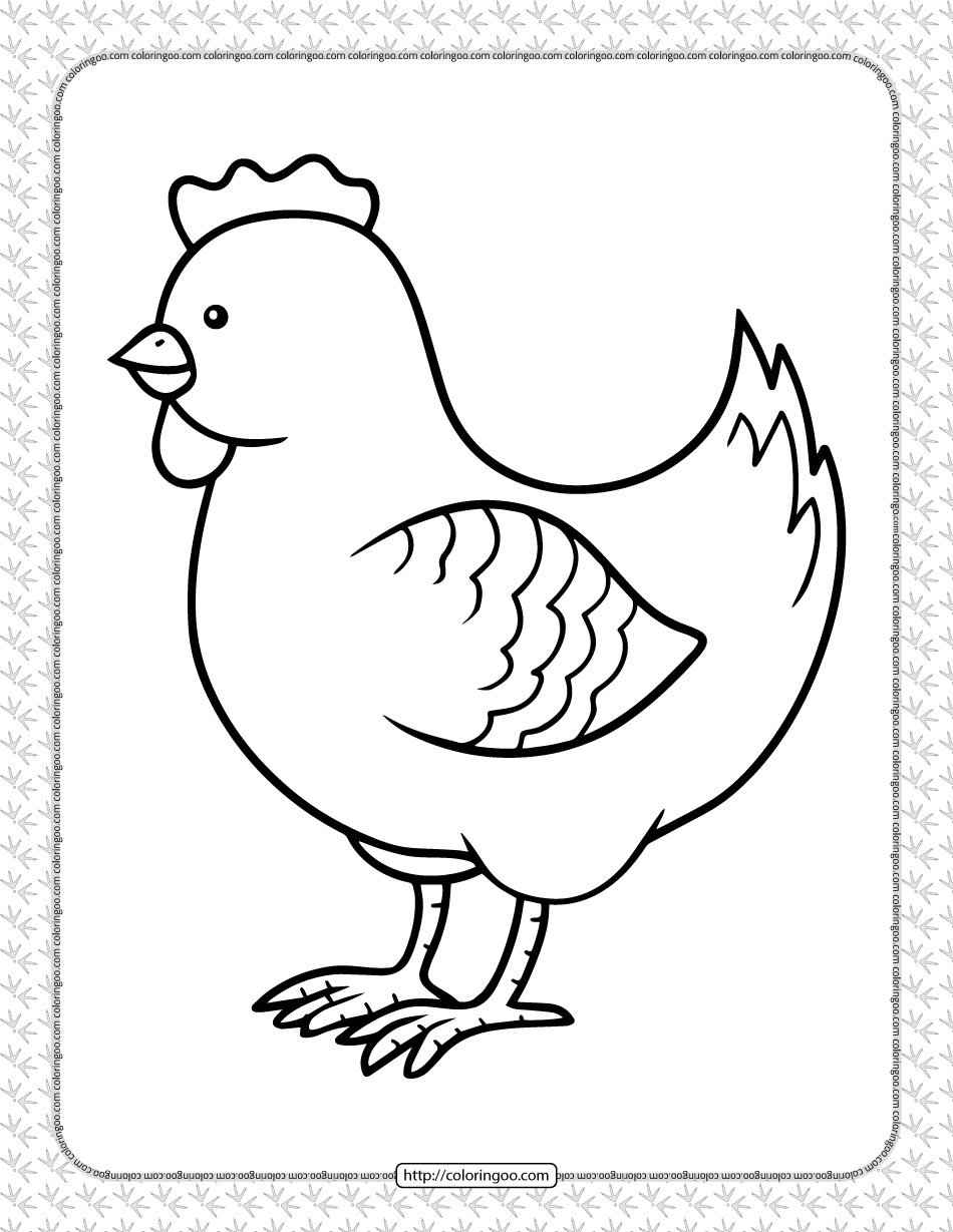 113 Chicken Coloring Pages Free Printable 47