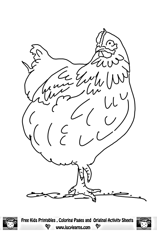 113 Chicken Coloring Pages Free Printable 49