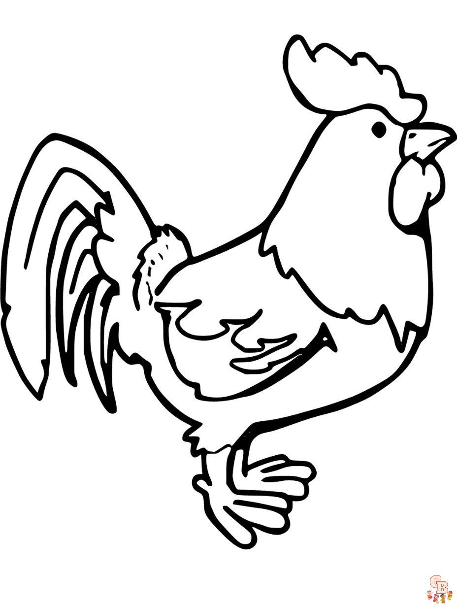 113 Chicken Coloring Pages Free Printable 65