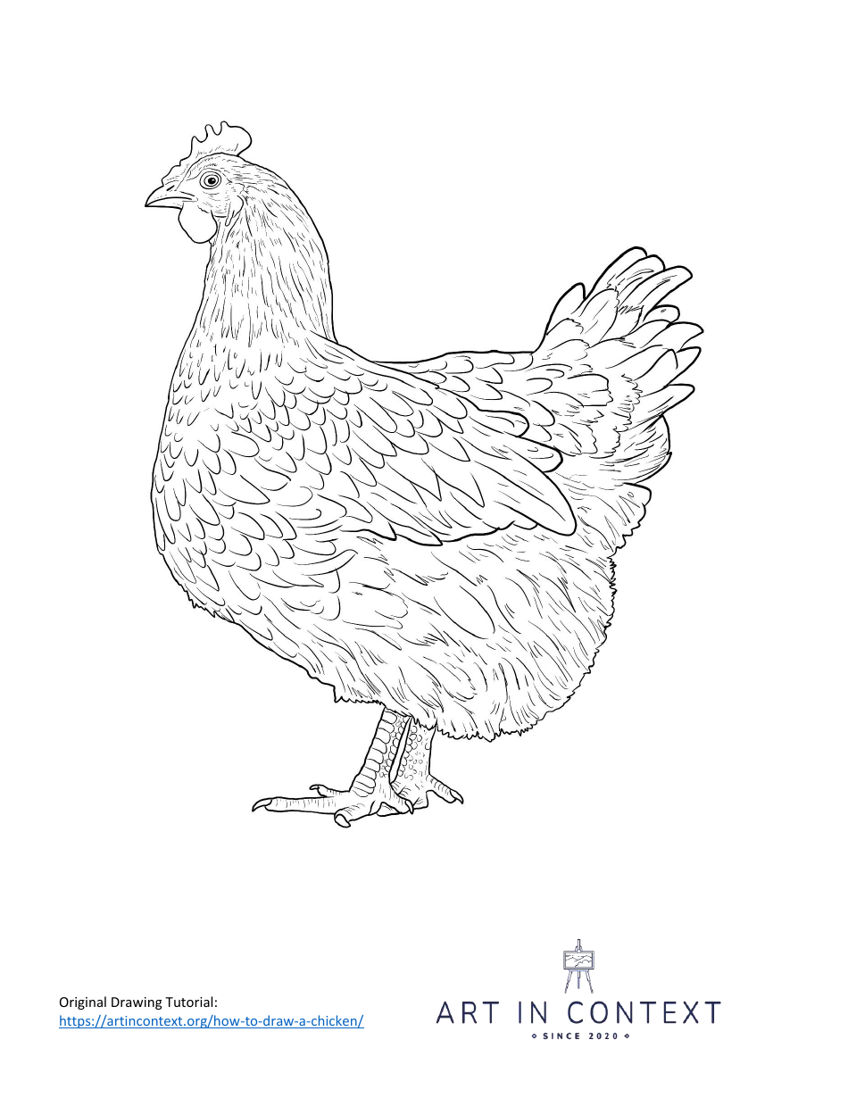 113 Chicken Coloring Pages Free Printable 78