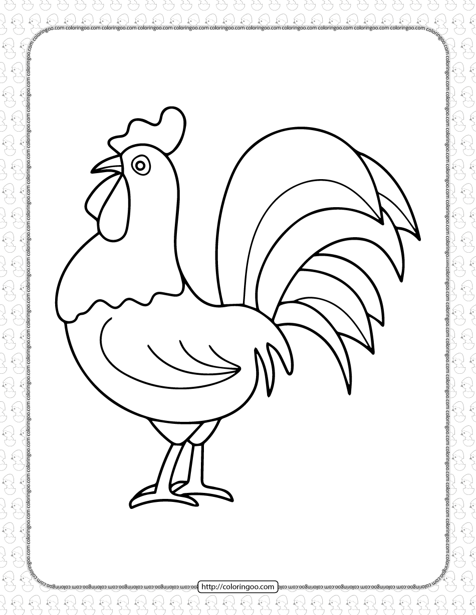 113 Chicken Coloring Pages Free Printable 80