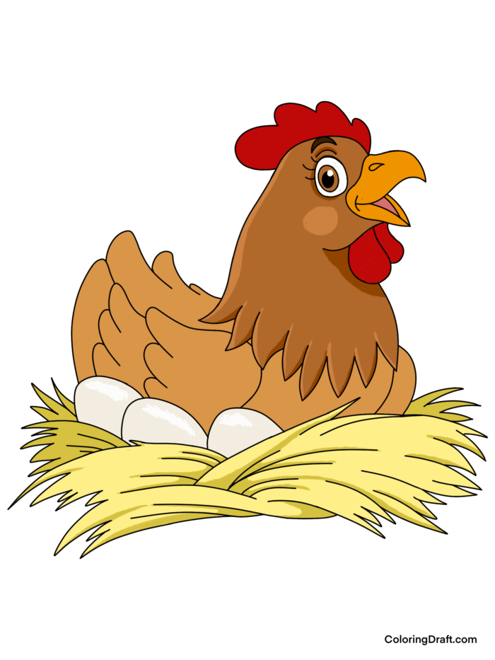 113 Chicken Coloring Pages Free Printable 83