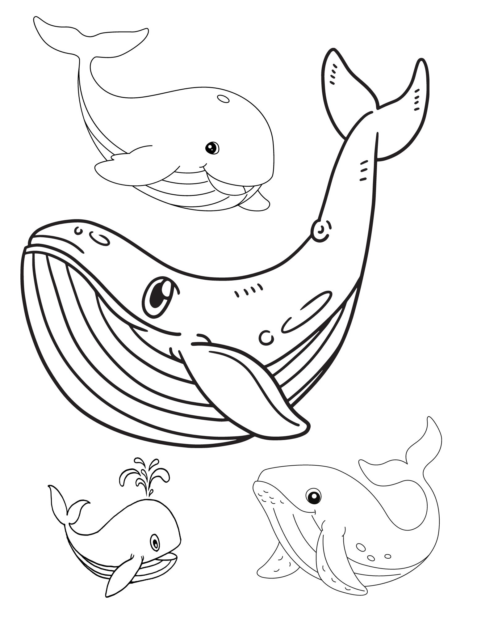 113 Whale Coloring Pages for Kids Printable 21