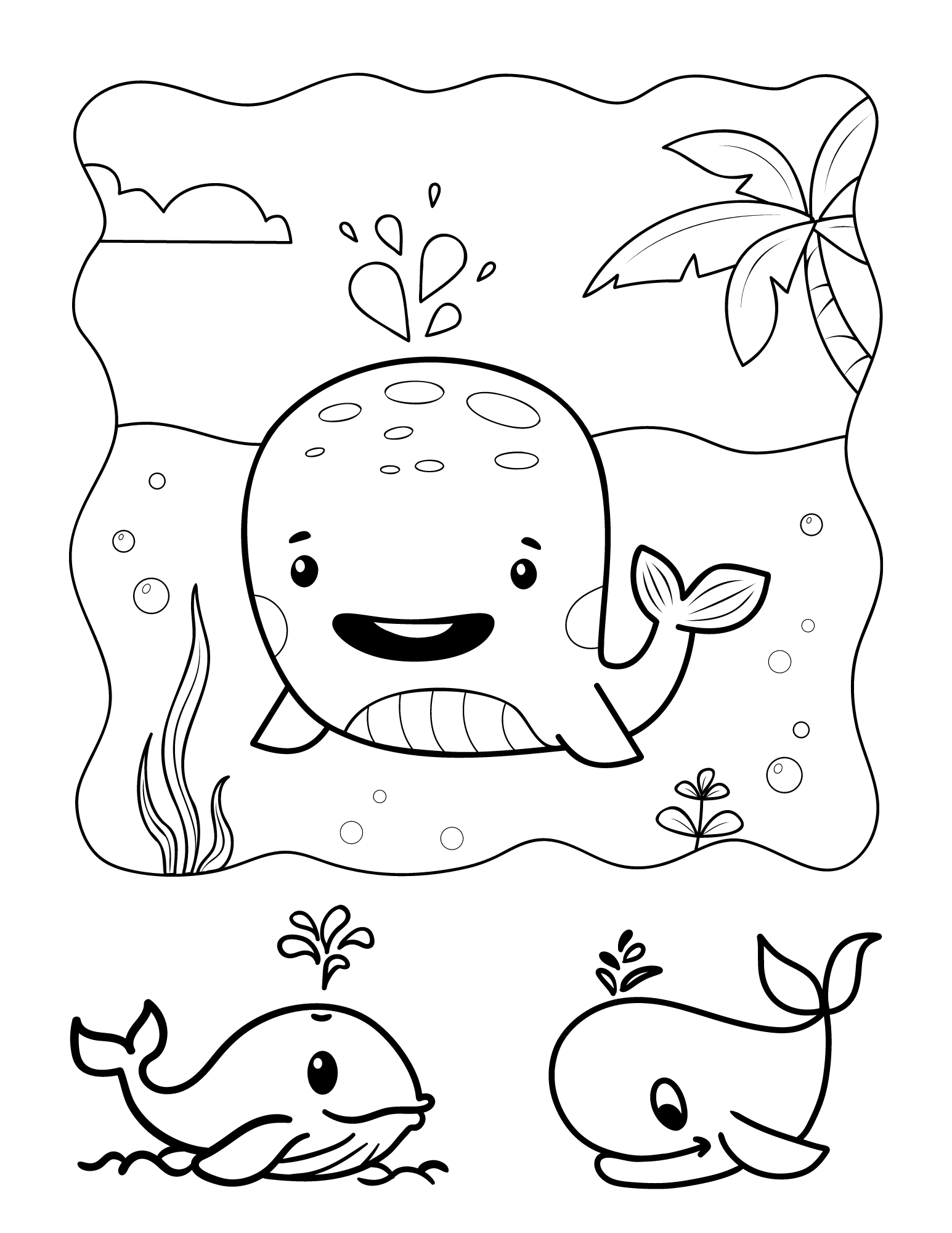 113 Whale Coloring Pages for Kids Printable 35