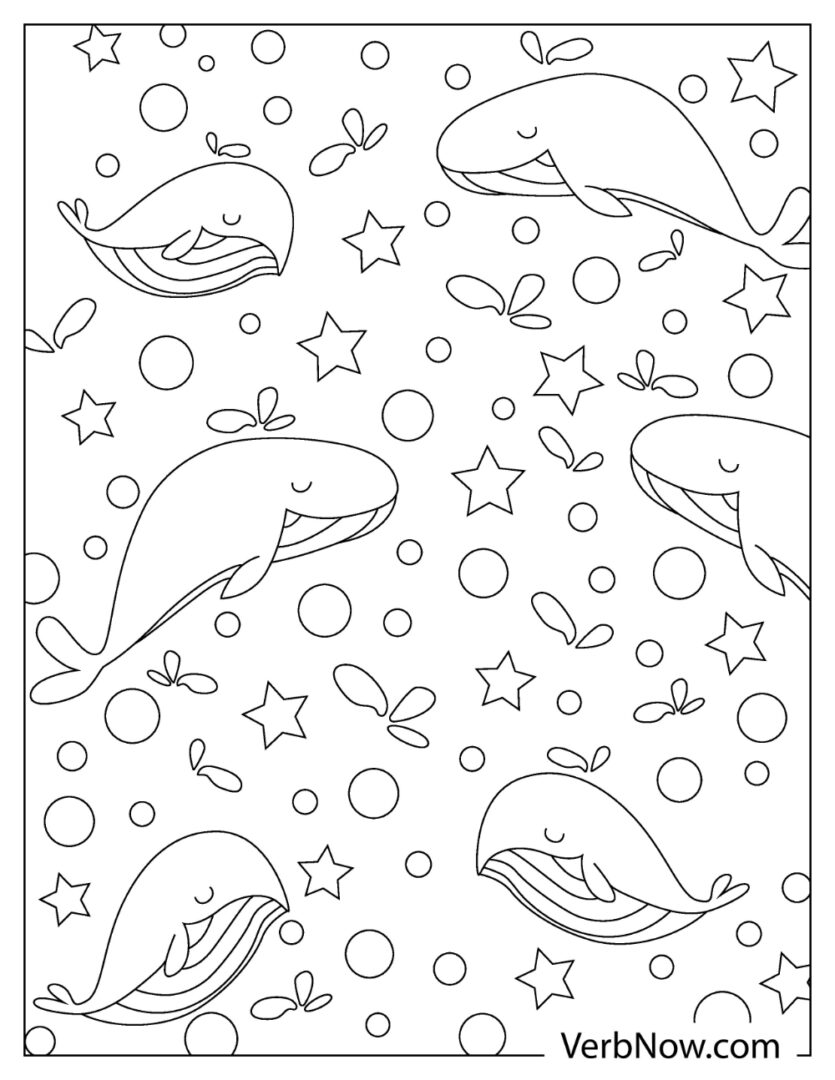 113 Whale Coloring Pages for Kids Printable 96